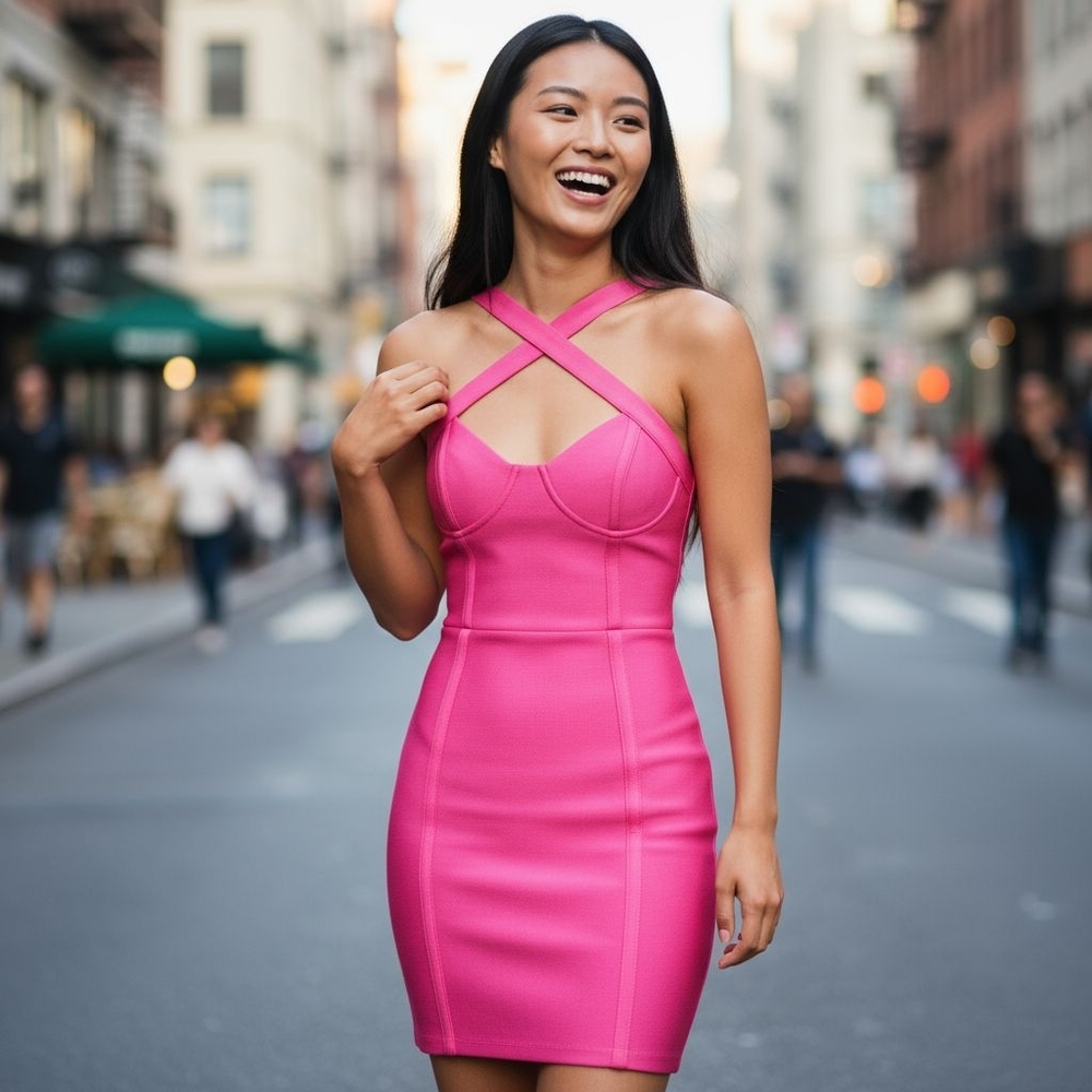 Tobi Women's Pink Summer Cocktail Dress Size M